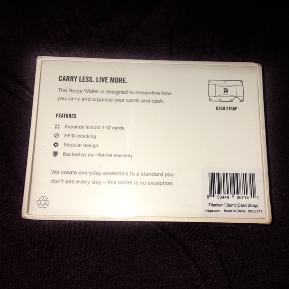 ***SOLD***The Ridge Burnt Titanium Wallet - Picture 3 of 4